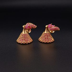1 Gram Gold Plated AD Jhumki