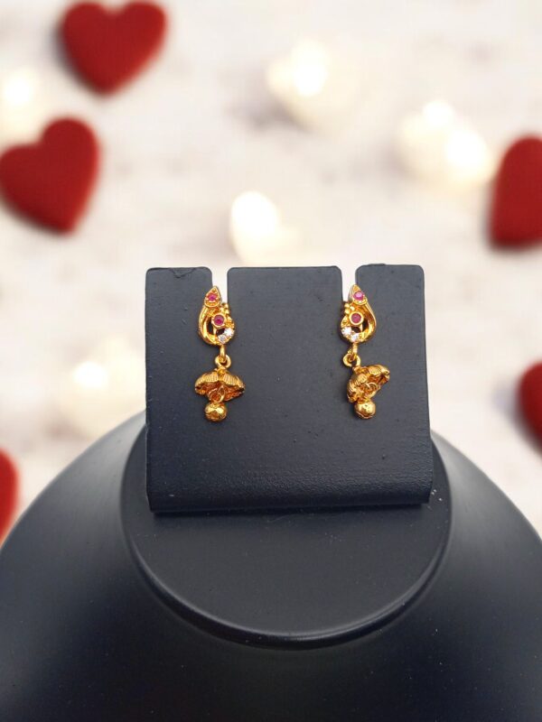 1 Gram Gold Plated AD Jhumki