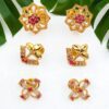 1 Gram Gold Plated Combo Earrings (Set of 3)