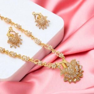 1 Gram Gold Plated AD Jewellery Set/Necklace Set