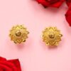 Forming Gold Plated Floral Stud Earring