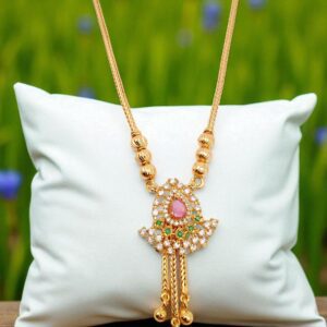 1 Gram Gold Plated AD Necklace