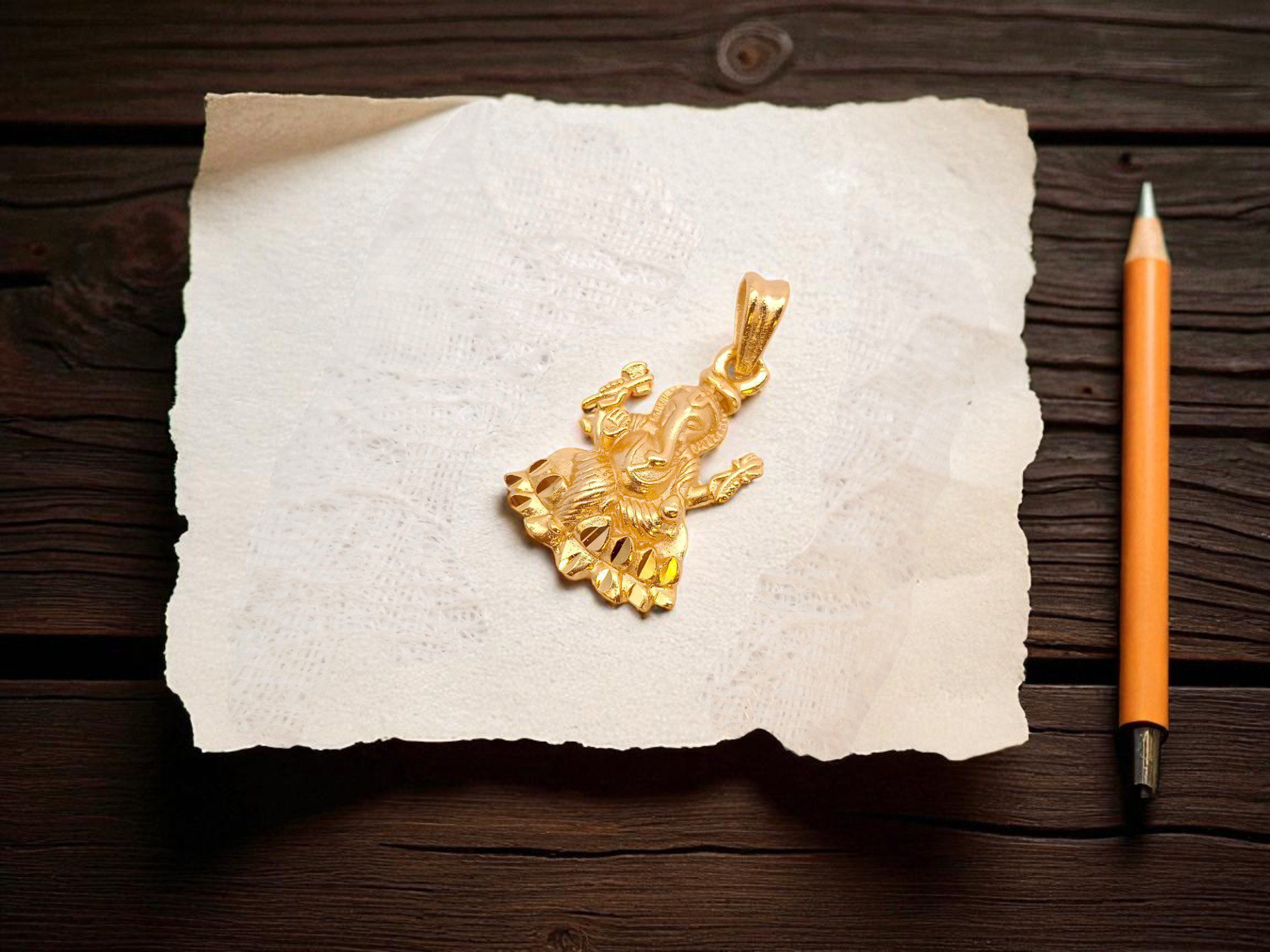 Forming Gold Plated Ganesha Dollar