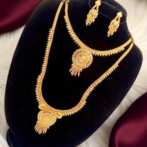 Forming Gold Plated Jewellery Set/Haaram Set