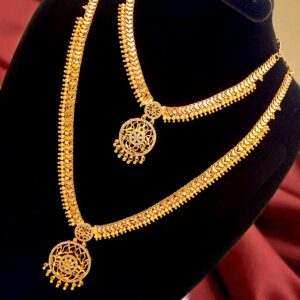 Forming Gold Plated Jewellery Set/Haaram Set