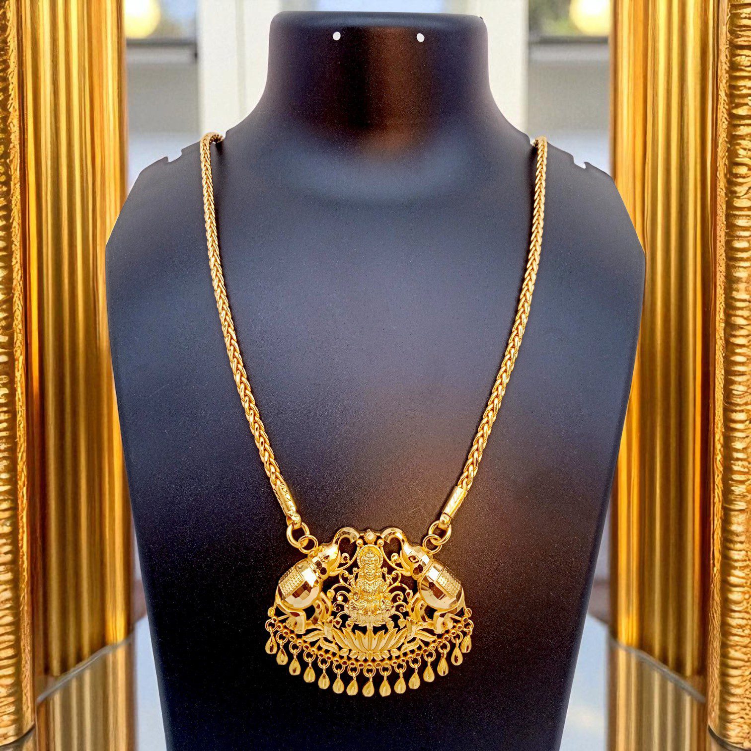 Forming Gold Plated Long Dollar Chain