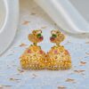 1 Gram Gold Plated Big Size AD Jhumka