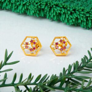 1 Gram Gold Plated AD Stud