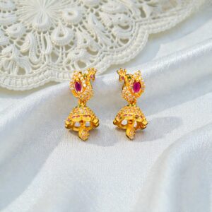 1 Gram Gold Plated AD Jhumki