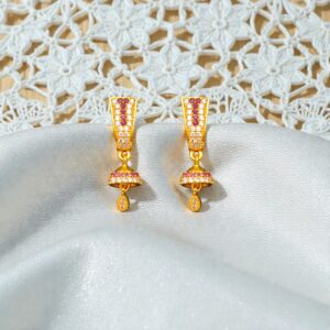1 Gram Gold Plated AD Jhumki