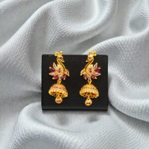 1 Gram Gold Plated AD Jhumki