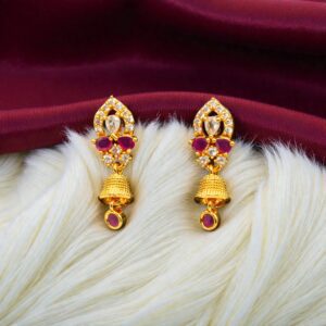 1 Gram Gold Plated AD Jhumki