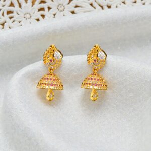1 Gram Gold Plated AD Jhumki