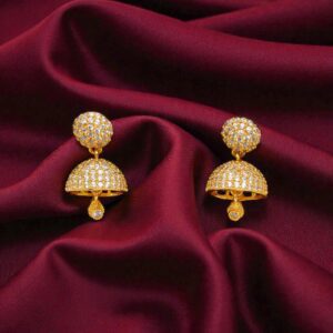 1 Gram Gold Plated AD Jhumki