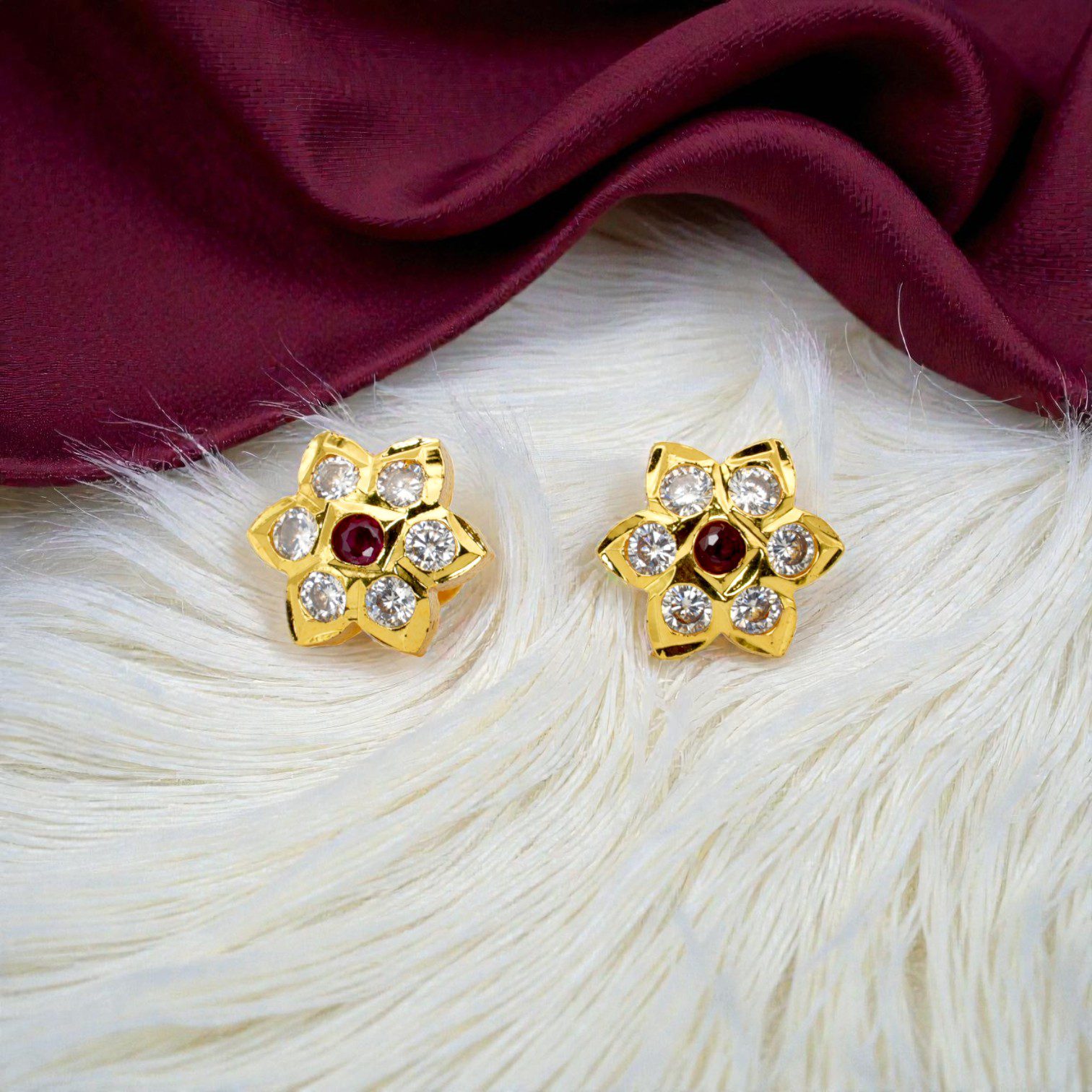 1 Gram Gold Plated AD Stud