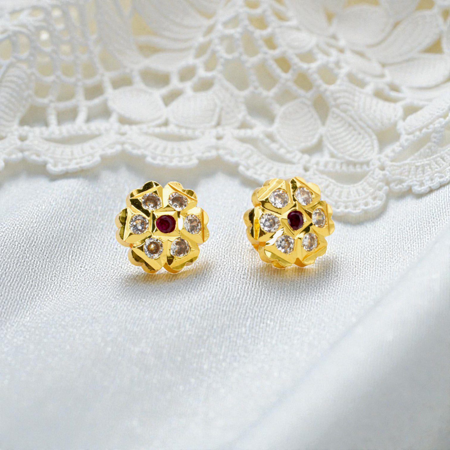 1 Gram Gold Plated AD Stud
