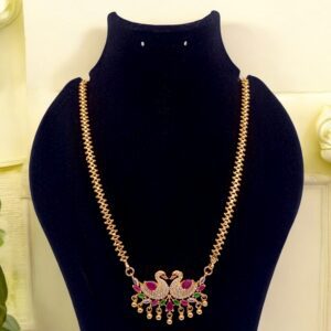 1 Gram Gold Plated Long Dollar Chain