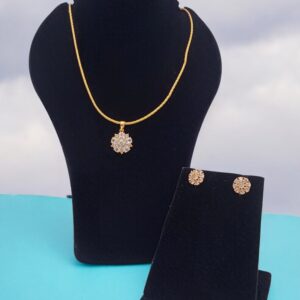 1 Gram Gold Plated Long Dollar Chain Set