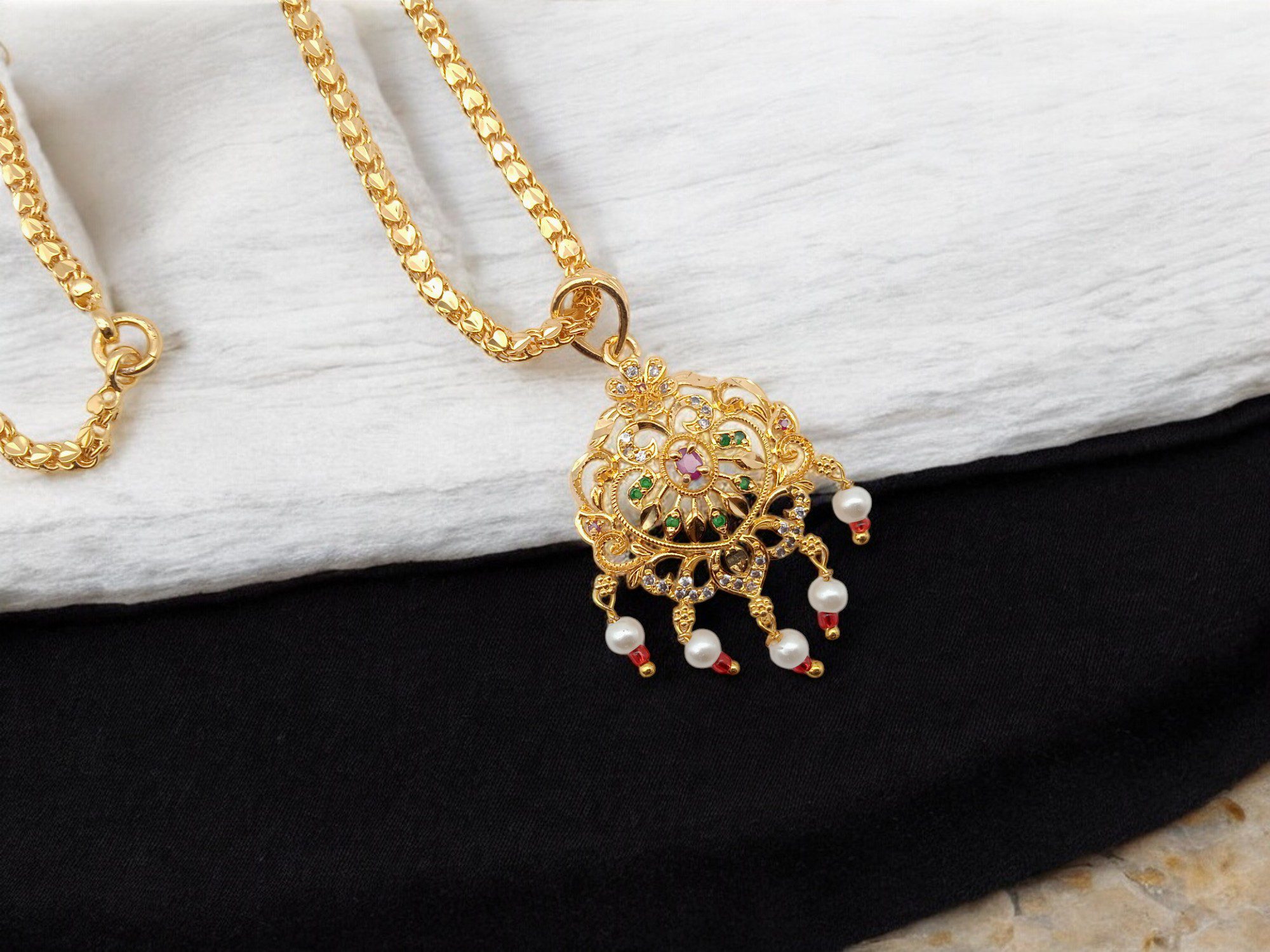 1 Gram Gold Plated Long Dollar Chain