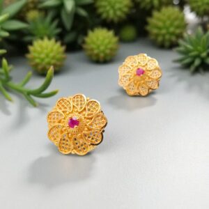 1 Gram Gold Plated Stud