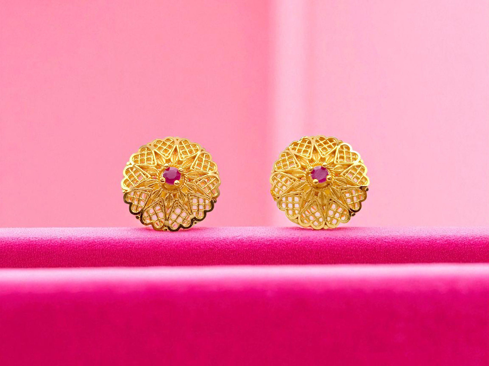 1 Gram Gold Plated Stud