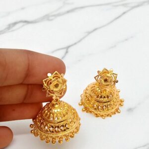1 Gram Gold Plated Big Size Jhumka