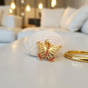 1 Gram Gold Plated Butterfly Dollar/Pendant