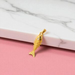 1 Gram Gold Plated Fish Dollar/Pendant