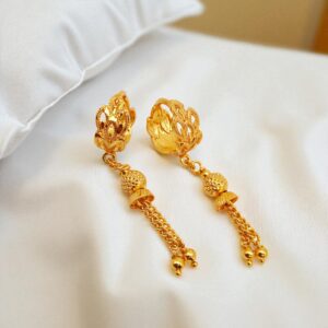 1 Gram Gold Plated Long Bali/Ring Type Earring