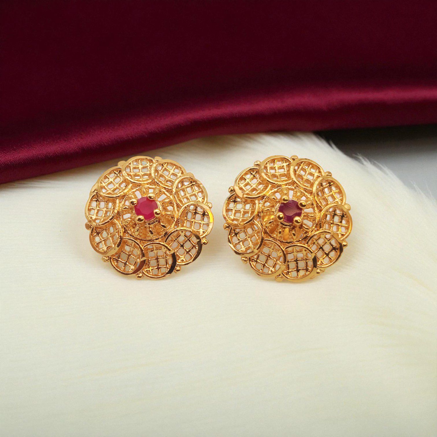 1 Gram Gold Plated Stud