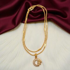 1 Gram Gold Plated Short Dollar Chain