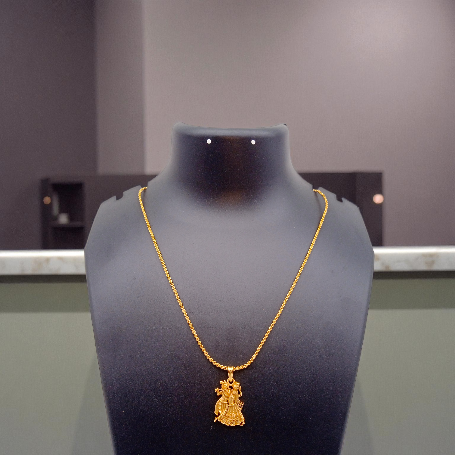 1 Gram Gold Plated Short Dollar Chain