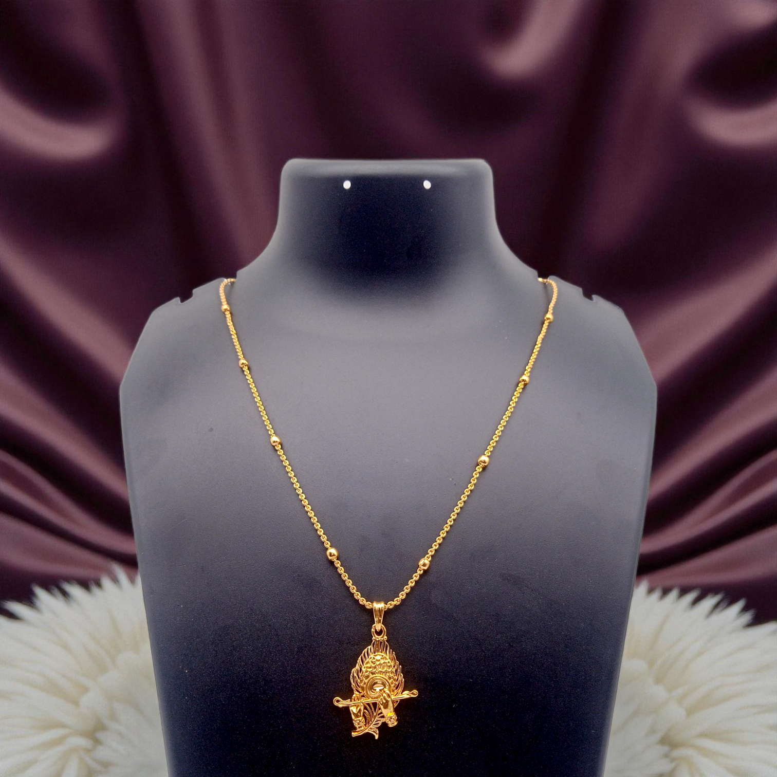 1 Gram Gold Plated Short Dollar Chain