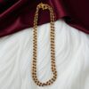 1 Gram Gold Plated Black Beaded Long Chain