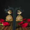 1 Gram Gold Plated Big Size AD Jhumka