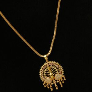 1 Gram Gold Plated Long AD/CZ Dollar Chain