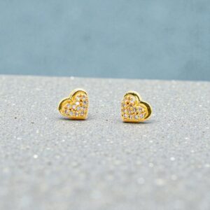 1 Gram Gold Plated Small Size AD/CZ Stud