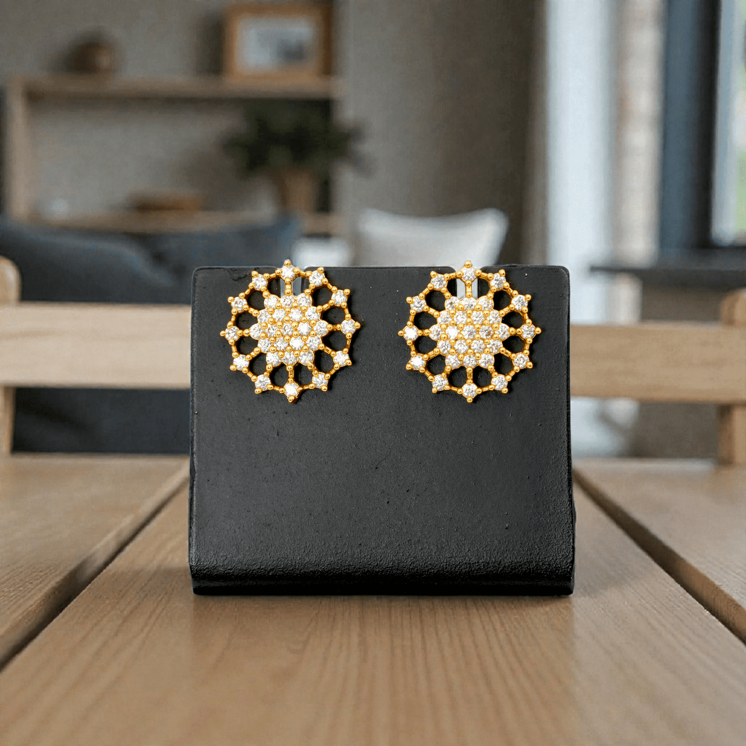 1 Gram Gold Plated AD/CZ Stud