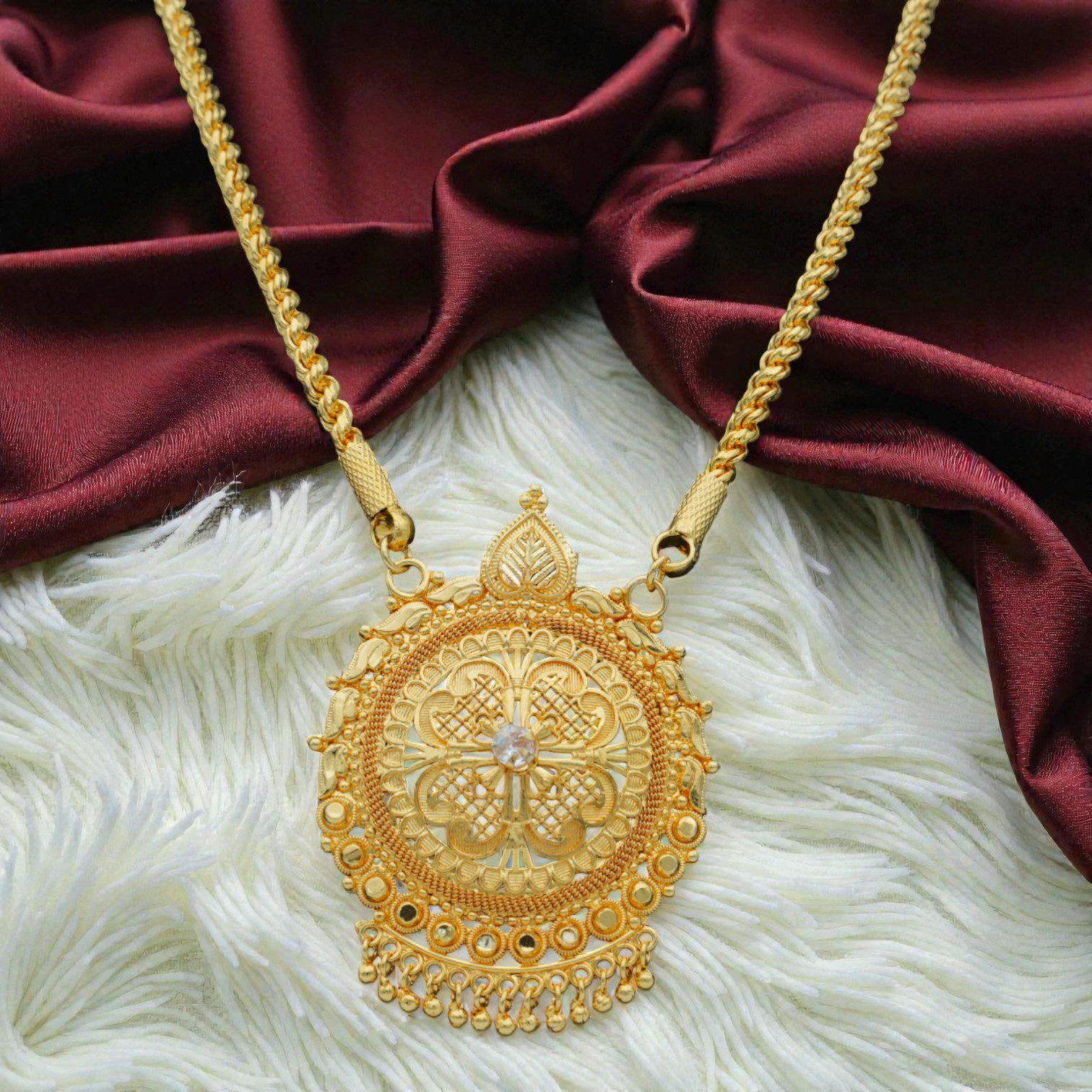 1 Gram Gold Plated Long Dollar Chain