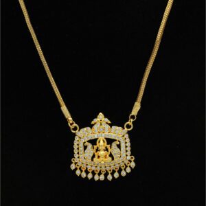 1 Gram Gold Plated Long Impon Lakshmi Dollar Chain