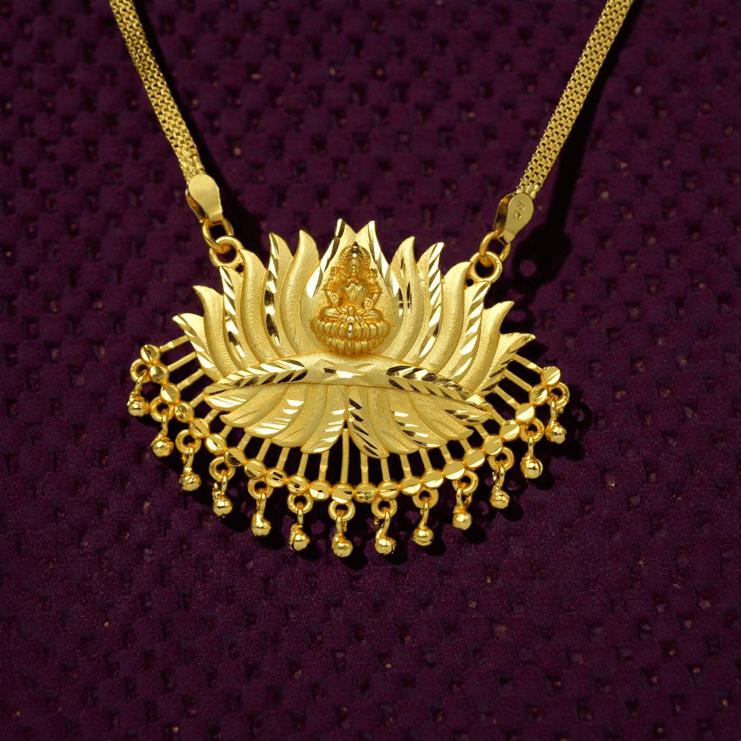 1 Gram Gold Plated Long Lakshmi Dollar Chain