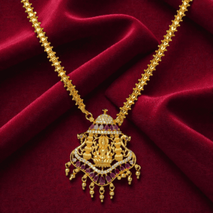 1 Gram Gold Plated Long Lakshmi Dollar Chain