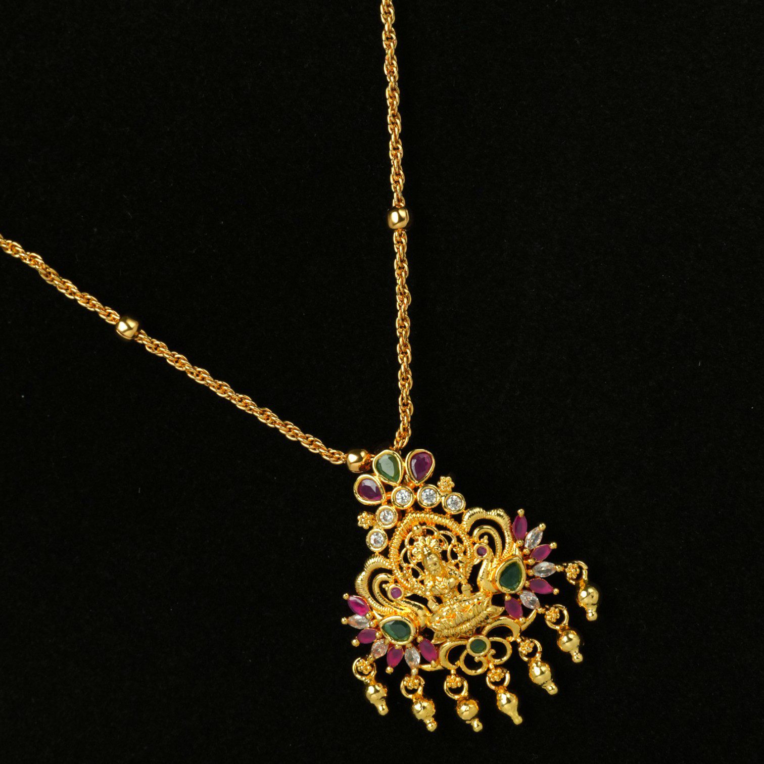 1 Gram Gold Plated Long Lakshmi Dollar Chain