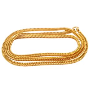 Premium Quality Micro Gold Plated Square Pattern Chain