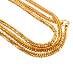 Premium Quality Micro Gold Plated Square Pattern Chain