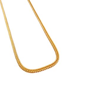 1 Gram Gold Plated Square Pattern Chain