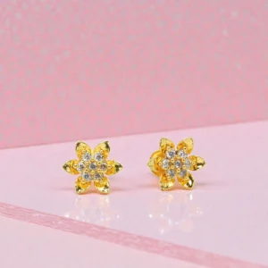1 Gram Gold Plated AD/CZ Stud