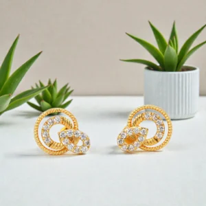 1 Gram Gold Plated AD/CZ Stud