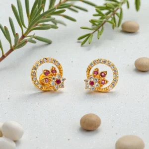 1 Gram Gold Plated AD/CZ Stud
