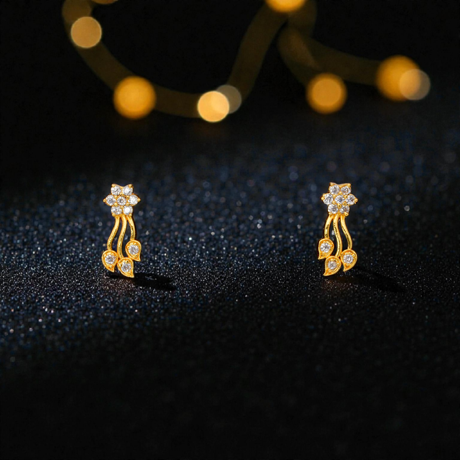 1 Gram Gold Plated AD/CZ Stud